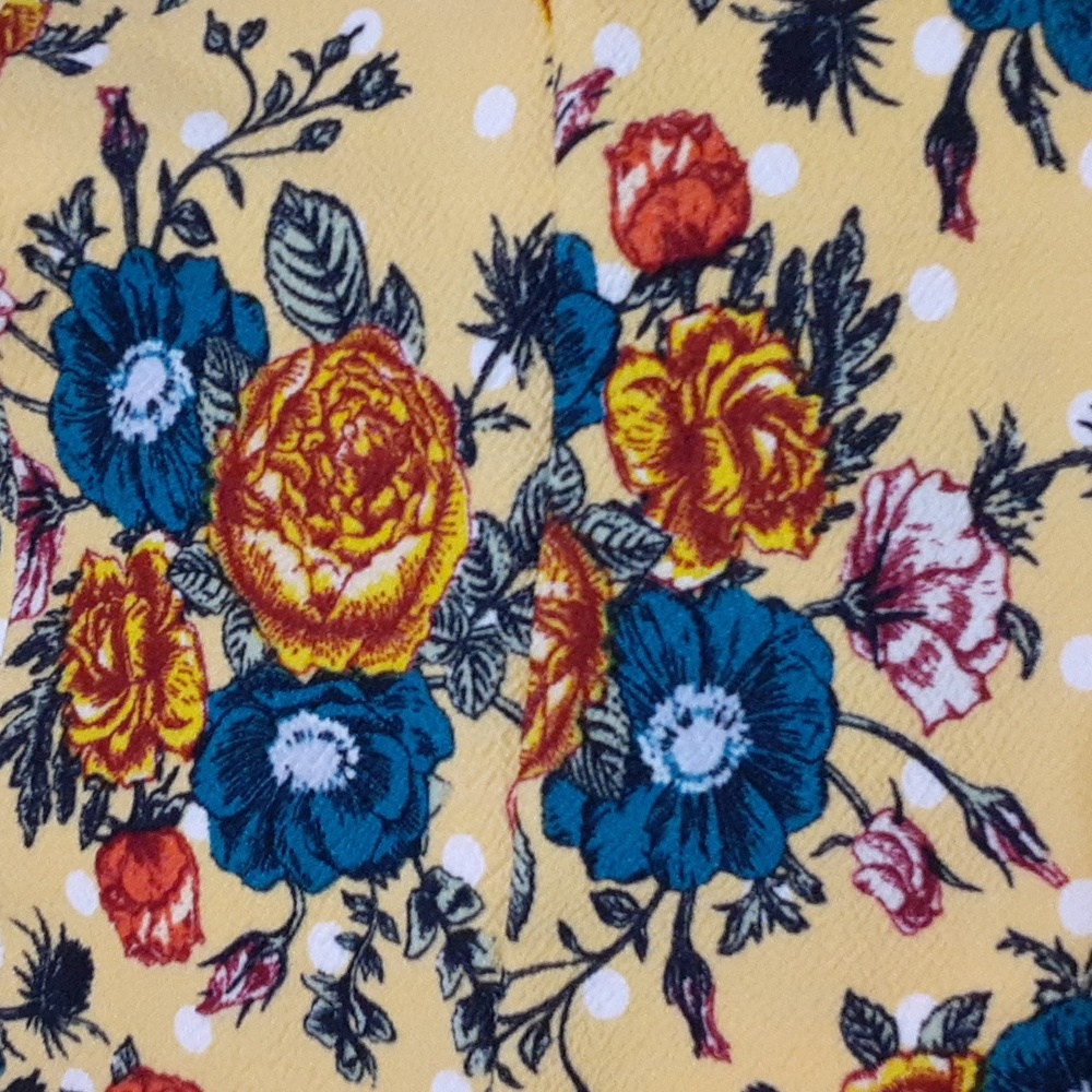 Cassie Lularoe Pencil 3xl Skirt Orange background with multi floral design. - Picture 10 of 11
